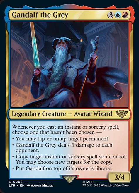 Cards of magic based on lotr